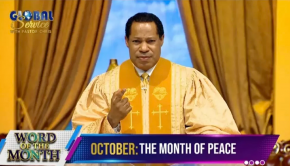 Pastor Chris declares October to be the Month of Peace in the Year of Gathering Clouds on the past Global Communion Service.